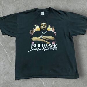 Basics Rod Wave Beautiful Mind Tour Concert Rap Black T-Shirt Men's Size XL